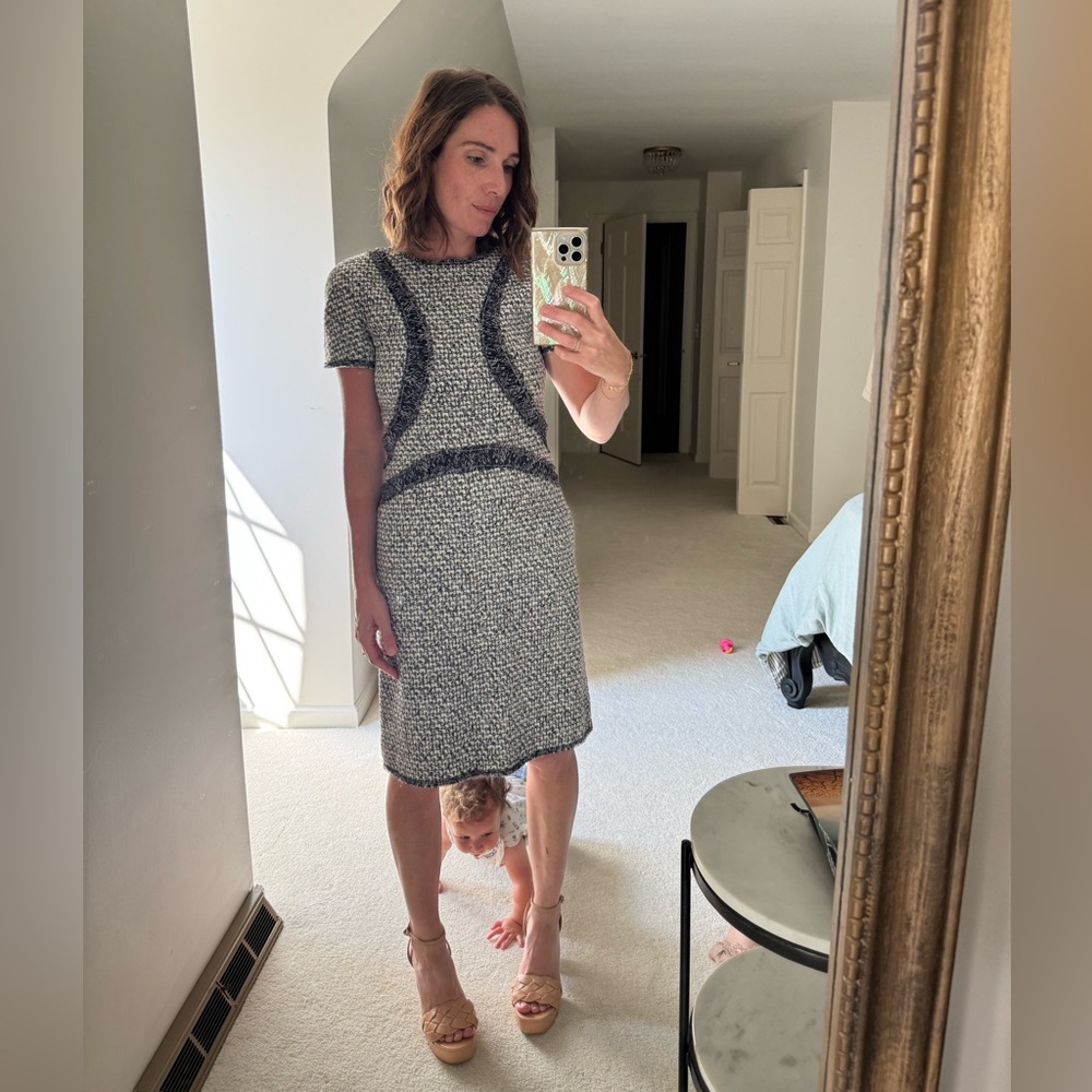 Authentic! Chanel 2013 Black and White Tweed Dress - Picture 10 of 10